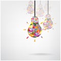 Creative light bulb symbols Royalty Free Stock Photo