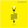 Creative light bulb with wifi connection icons for business or c