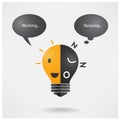 Creative lightbulb idea , idea balance concept ,business idea