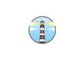 Creative Lighthouse Logo Vector Design Illustration Royalty Free Stock Photo