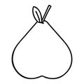 A creative line drawing cartoon pear Royalty Free Stock Photo