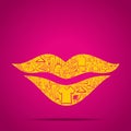 Creative lips design concept