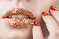 Creative lips and manicure