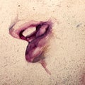 Creative lips watercolor image. Close up macro shoot. Copyspace for art and design.