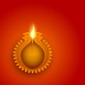 Creative lit lamp for Happy Diwali celebration. Royalty Free Stock Photo