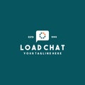 Creative load chat logo design