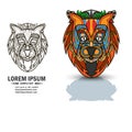 Creative logo and brandbook elements with lion.