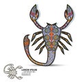 Creative logo and brandbook elements with scorpio Royalty Free Stock Photo