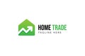 creative logo for finance and trade company. Home house and arrow symbol Royalty Free Stock Photo