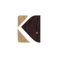 Creative Logo letter K wood design for brand identity, company profile or corporate logo.