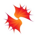 Creative logo wrapped in orange red