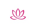 Creative Lotus Flower And Abstract Beauty Spa salon Cosmetics Logo