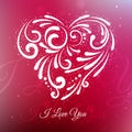 Creative love heart background vector design illustration