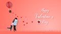 Creative of love valentines day concept Royalty Free Stock Photo