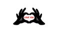Creative Love You Symbol Logo Black Design