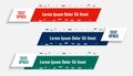 Creative lower third banners template set design Royalty Free Stock Photo