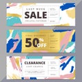Creative luxury abstract social media web banners for website he Royalty Free Stock Photo