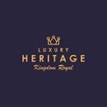 Creative luxury crown logo design