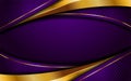 Creative luxury navy purple and golden lines background design