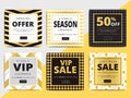 Creative luxury square social media web banners for cell phone o