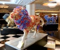 Creative Macau Sculpture MGM lions Exhibition swarovski crystal mosaic Arts Crafts East West Chinese Cultural Heritage Collection