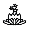 A creative magical flower icon