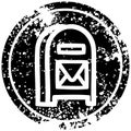 A creative mail box distressed icon