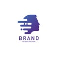 Creative man head logo Brain Royalty Free Stock Photo