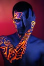 Man body art Royalty Free Stock Photo