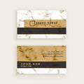 Creative marble texture business card design