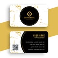 Creative marble texture business card premium design