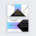 Creative marble texture geometric business card