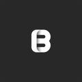 Creative mark letter B logo bold monogram, stylish sleek shape icon typography minimalist design element