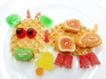 Creative marmalade fruit jelly sweet food bull form