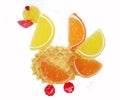 Creative marmalade fruit jelly sweet food swan form