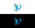 Creative Medical and Human DNA Logo Concept.