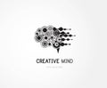 Creative mind - business vector logo template concept illustration. Royalty Free Stock Photo