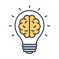 Creative mind fill inside vector icon which can easily modify or edit Royalty Free Stock Photo