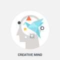 Creative mind icon concept