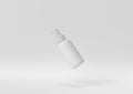 Creative minimal paper idea. Concept white cosmetic with white background. 3d render, 3d illustration Royalty Free Stock Photo