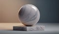 Creative minimalist sculpture arrangement on table, random marble stones composition