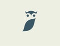 Minimalistic logo icon silhouette owls eyes and wings for your company