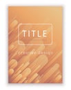 Creative minimum template for cover design, vector abstract background. Modern pattern in soft gradient shapes composition brown-