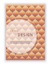 Creative minimum template for cover design, vector abstract background. Modern pattern in soft gradient shapes composition brown-