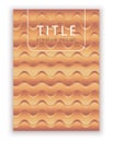 Creative minimum template for cover design, vector abstract background. Modern pattern in soft gradient shapes composition brown-