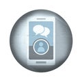 Creative mobile chat illustration