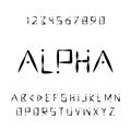Creative modern alphabet. Minimal font. Vector illustration.
