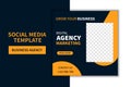 Creative modern business agency social media post template design. Banner promotion. Corporate advertising Royalty Free Stock Photo