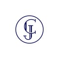 Creative modern elegant trendy unique artistic CJ initial based letter icon logo