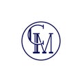 Creative modern elegant trendy unique artistic CM initial based letter icon logo